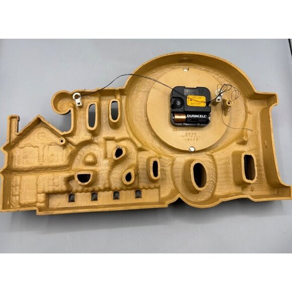 Vtg Burwood Our Home Quartz Wall Clock Faux Wood Key Hooks House Design - Picture 5 of 8